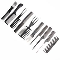 Wholesale 10pcs Set Professional Hair Brush Comb Salon Barber Anti static Hair Combs Hairbrush Hairdressing Combs Hair Care Styling Tools