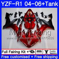 Wholesale Body Tank For YAMAHA YZF R YZF YZF YZFR1 HM YZF1000 YZF R1 Dark red black top YZF R1 Fairing