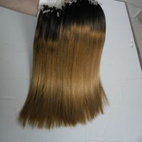 Wholesale 200g Micro Loop Human Hair Extensions T1B Ombre Micro Loop Ring Hair Remy Pre Bonded Hair Extension