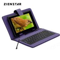 Wholesale English language Mini KEYBOARD CASE for inch android Tablet Micro USB keyboard with PU leather Stand case