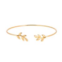 Wholesale 10pc set Leaves Bracelet Jewelry New Women Fashion Charm Leaves Shaped Open Bangle Bracelet Bohemian Leaves Knot Round Chain handmade