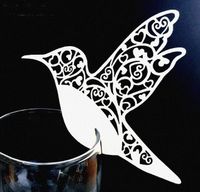 Tasse Papier Cartes Flying Birds Tasses Verre Verre De Mariage Nom Cartes De Fête D Anniversaire Décoration Diy Carte De Lieu