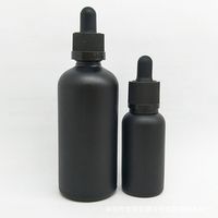 Wholesale 15ml ml Refillable Empty Matte Black Glass Aromatherapy Container Eye Dropper Essential Oil Bottle Travel Pot