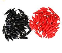 Coccodrillo//Alligator TEST LEAD CLIP ELETTRICO BATTERIA NERO PLACCATO IN RAME