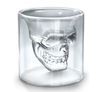 Wholesale 25ML Wine Cup Skull Glass Shot Glass Beer Whiskey Halloween Decoration Creative Party Transparent Drinkware Drinking Glasses