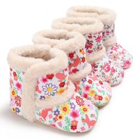Nouveau né Bébé Fille Chaussons Chaussette Chaussure Botte Perle Tricot Chaude