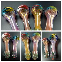 Wholesale Newest Colorful Pyrex Glass Smoking Pipe Bong Tube Complex Pattern Innovative Design Easy Clean Portable High Quality Hot Sale DHL Free