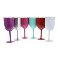 Wholesale Creative Stainless Steel Goblet Red Wine Cup Vacuum Stainless Steel Cocktail Glass Wine Creative Beer cup Durable Glass Goblet Thermos