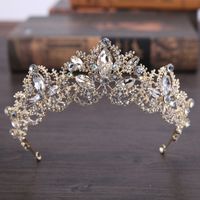 Wholesale Gorgeous Bridal Crowns For Brides Sparkling Wedding Diamante Pageant Tiaras Hairband Crystal Sweet Prom Pageant Hair Jewelry Headpiece