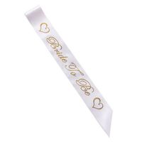 Wholesale For Bachelorette Women Sashes Gold Letter Bride To Be Satin Sash Bridal Shower Wedding Hen Party Decoration Supplies Creative hp BB