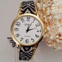 Wholesale Manufacturers Geneva braided watches with lovers fashion ladies fashion bracelet watches