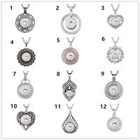 Wholesale Newest Round Crystal pendant Necklace fit DIY mm Snap Jewelry Noosa Chunk design Free Choose