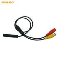 Wholesale FEELDO Car Backup Reverse Camera Pin Male To CVBS RCA Female Connector Signal Power Adapter Wire Harness