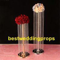 Wholesale New style wedding aisle crystal pillars Wedding walkway stand Centerpiece for Party Christmas wedding decor best0135