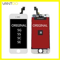 Wholesale 100 original lcd display touch screen panels digitizer full assambly replacement for Phone S C SE retail package