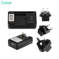 Wholesale Universal Intelligent LCD Indicator battery Charger For samsung GALAXY S4 I9500 S3 I9300 NOTE S5 with usb output charge US EU AU PLUG