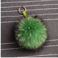 Wholesale MPPM Real Raccoon Fur Pom Accessories Chain Mixed Colors Big Size Ball Bag Accessories Keychain Fur