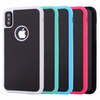 Wholesale For iPhone X Anti gravity Case Magical Adsorbed Protective Cover PC TPU Material Colorful Case with Opp Bag up