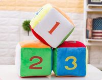 Wholesale Baby Early Educational Number Letter Dices Plush Toys Stuffed Toy Kids Creative Thoughtful Gift XR