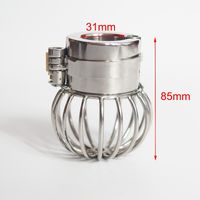 Wholesale 495g Weights Scrotum Separation Fixture Stainless Steel Chastity Device Scrotum Restraint Device Spike Ball Stretcher Locking Cock Rings CBT
