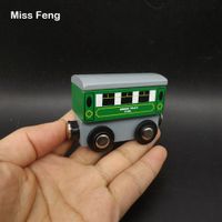 Wholesale Green Carriage Wooden Magnetic Train Model Educational Game Toy Early Learning Educational Toy Wood Game Gift