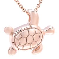 Wholesale Sea Turtle Stainless steel Cremation Urn Necklace Pendant Ash Holder Mini Keepsake Memorial Jewelry for human ashes