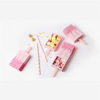 Wholesale Gifts Boxes Fashion Cartoon Novelty Popsicle Shape Candy Lovely Fold Paper Packing Case Ice Cream Cute Drawer Gift Many Colors hb ZZ