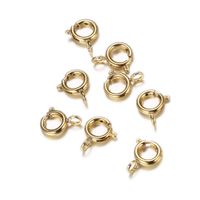 Wholesale 50pcs Gold plated stainless steel Spring Clasp for Handmade Bracelet Necklace Clasps Buckle DIY Jewelry Findings