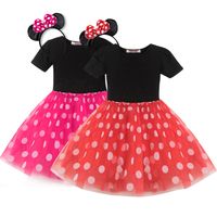 Wholesale Toddler Baby Fancy Polka Dots Dress Easter Carnival Costumes For Kids Girl Princess Dress Girls Party Summer Children Clothing Mouse Vestido