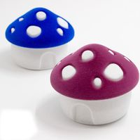 Wholesale 6 x5x5 cm Hot velvet jewelry box gift ring package earring box cake design mushroom design