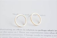 Wholesale 2018 The latest elements gold stud earrings circle hollow stud earrings for women
