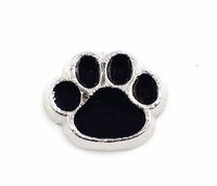Wholesale Black Paw Floating Locket Charms Fit For Magnetic Glass Memory Floating Locket Fashion Jewelrys