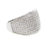 Wholesale top quality factory drop shipping USA hot selling miami boy mens cool jewelry silver bling hip hop jewelry ring