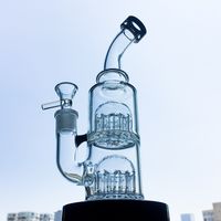 Wholesale Double Arm Tree Perc Glass Bong Inch Mini Bong Small Dab Rig Water Pipe MM Thick Bong Glass Oil Pipes YQ01
