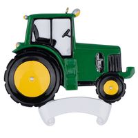 Wholesale Maxora Tractor Green Polyresin Christmas Tree Occupation Ornaments Free Write Name Personalized Gifts For Holiday Party Home decoration