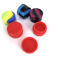 Wholesale FDA approved ML ML ML round Silicone Container Non Stick Slick Rich Colors wax silicone jars for wax dabber tool enail henail plus