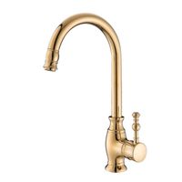 Wholesale Kitchen Faucets European full brass Golden Sink Tap Vegetables Basin Rotate Spout Drinking Water Faucet