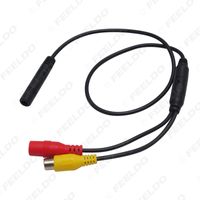 Wholesale Car Backup Reverse Camera Pin Male To CVBS RCA Female Connector Signal Power Adapter Wire Harness