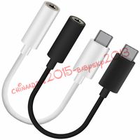 Wholesale Type c cable White Black Male to MM Jake Female Audio Adapter Aux Converter Cable for samsung s8 lg g5 etc