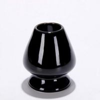 Wholesale hot sale beautiful black porcelain Japanese matcha tea bamboo stand whisk holder about cm cm T139