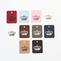 Wholesale small price tag x3 cm colorful Print Crown Paper Labels for Wedding Party Clothes Decoration