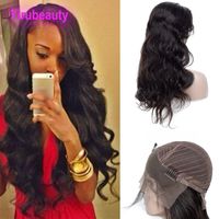 Wholesale Brazilian Lace Front Wigs inch for Sets One Body Wave Lace Front Wigs With Baby Hair Pre PluckeNatural Color pieces