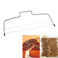 Réglable Fil gâteau trancheuse Niveleur Pâte à Pizza Cutter Trimmer Outils Inox