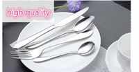 Wholesale Sliver stainless steel Flatware Sets Dinner Knife Fork Spoon set Piece Place Setting Service Dinnerware Sets