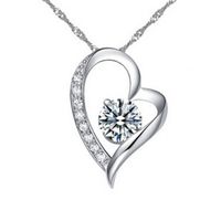 Wholesale Austrian crystal Diamonds Heart Pendant Necklace Class Swarovski Elements women luxury Jewelry Love Necklace