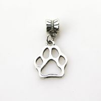 Wholesale Hot selling dog paw charms big hole pendant beads charm fit nacklace bracelet diy jewelry dangle charms
