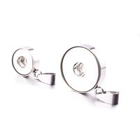 Wholesale Noosa Stainless steel mm mm Snap Button Base Pendant Charms for DIY Snap Button Earrings Necklace Bracelet Jewelry