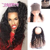 Wholesale Peruvian Water Wave Lace Frontal Pre Plucked Wet And Wavy Human Hair Closure inch Lace Frontal With Baby Hair
