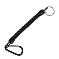 Wholesale Fishing Lanyard Ropes Black Retractable Plastic Spiral Rope Tether Safety Line Fishing Tackle