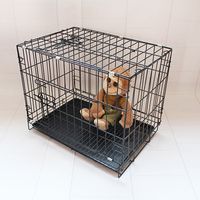 Wholesale More Size Fashion Sturdy Durable Foldable Pet Wire Cat Puppy Cage Suitcase Kennel Playpen With Tray